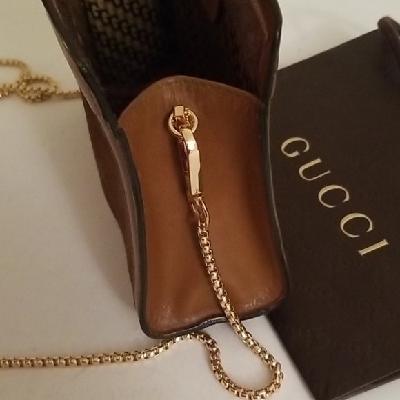 Gucci Leather Suede Clutch Crossbody Purse - Picture 8 of 16